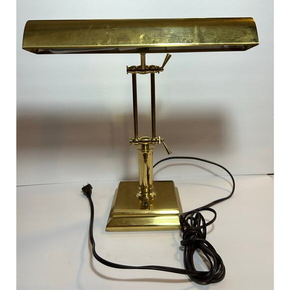House Of Troy Articulating Brass Desk or Piano Lamp 14" Tested Model BJ24656 - Picture 1 of 11